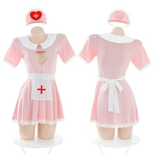 Load image into Gallery viewer, Pink sexy underwear see through nurse clothing temptation anime cos uniform suit porn lingerie sexy lingerie pornos Thong suit