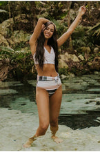 Load image into Gallery viewer, Plaid Print Swimsuit Women&#39;s Two-piece Brazilian Bikini V-neck Swimsuit Striped Matching Shorts Bathing Suit Women Bikini Set