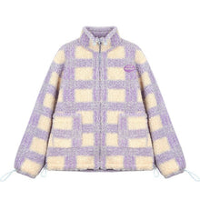 Load image into Gallery viewer, Plaid Sweet Furl Coat Women Warm Winter Trend Coats and Jakets Female Loose Japanese Style Kawaii Korean Overcoat Women 2020 New