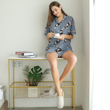 Load image into Gallery viewer, Plus Size 2XL-4XL Pajamas Sets Cute Rabbit Sleepwear Lingerie Set Short Clothes Female Underwear Big Size Nightwear Pajamas