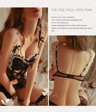 Load image into Gallery viewer, Plus Size 40-100kg Cosplay Maid Costume Women Sexy Lingerie Babydoll EroticTeddies Lace Mesh Porno Open Crotch Bodysuits Set
