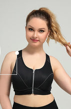 Load image into Gallery viewer, Plus Size Bra Top Quality Front Closure Sports Bra Shockproof Fitness Yoga Push Up Underwear Women&#39;s Back Cross C D E Cup