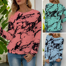 Load image into Gallery viewer, Plus Size Fashion T-shirt V-Neck Tops Casual Autumn Winter Pullover Ladies Female Women Print Sweatshirt Long Sleeve Blusas Tops