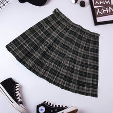 Load image into Gallery viewer, Plus Size Harajuku Short Skirt New Korean Plaid Skirt Women Zipper High Waist School Girl Pleated Plaid Skirt Sexy Mini Skirt
