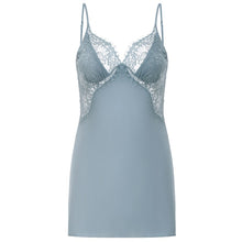 Load image into Gallery viewer, Plus Size Sexy Nightwear Women&#39;s Sleepwear Perspective Lace Nightdress Thin Homewear Silk Sleeveless Nightgown Night Dress