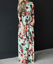 Load image into Gallery viewer, Pocket Tunic Maxi 2019 Summer Long Dress Floral Print Boho Beach Dress Women Evening Party Dress Sundress Vestidos De Festa XXL