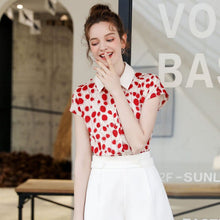 Load image into Gallery viewer, Polka Dot Blouse Girls Shirts Sweet  Lovely Lolita  Lace Ruffle Long Sleeve Shirt Women Princess Costume Tops  Bow