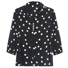Load image into Gallery viewer, Polka Dot Chiffon Shirt Ladies 2021 New Autumn 3/4 Sleeve Women Blouse Shirt Elegant Loose Plus Size Office Lady Shirt