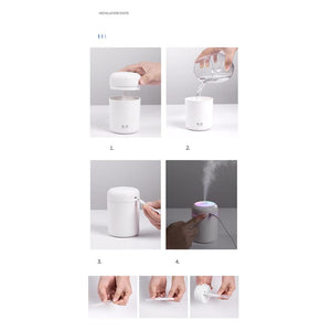 New Best Humidifier  Portable Air Humidifier 300ml Ultrasonic Aroma Essential Oil Diffuser USB Cool Mist Maker Purifier Aromatherapy for Car Home