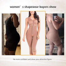 Load image into Gallery viewer, Postpartum Full Body Shaper Removable Bra With Snap Closure Shapewear Post Liposuction Fajas Colombianas