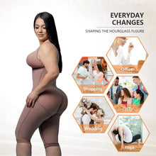Load image into Gallery viewer, Postpartum Full Body Shaper Removable Bra With Snap Closure Shapewear Post Liposuction Fajas Colombianas