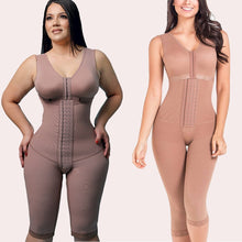 Load image into Gallery viewer, Postpartum Full Body Shaper Removable Bra With Snap Closure Shapewear Post Liposuction Fajas Colombianas