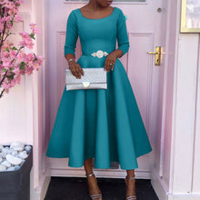 Load image into Gallery viewer, Premium Womens 2023 Summer New Solid Swing Dress Temperament Evening Dress for Women Foreign Trade Dress