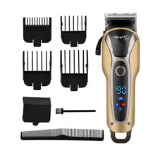 Load image into Gallery viewer, Professional Hair Trimmer Electric Hair Clipper LED Display Hair Cutting Machine Cord Cordless Dual Use Barber Razor Hairdresser
