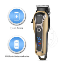 Load image into Gallery viewer, Professional Hair Trimmer Electric Hair Clipper LED Display Hair Cutting Machine Cord Cordless Dual Use Barber Razor Hairdresser