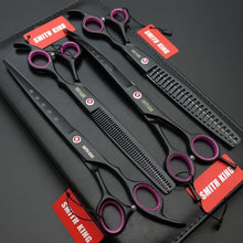Load image into Gallery viewer, Professional animal hairdressing Scissors/Pet grooming scissors 8 inch Straight scissors&amp;Thinning scissors&amp;Curved scissors kits