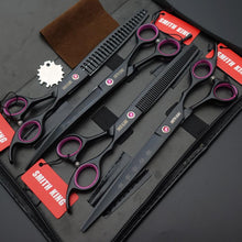 Load image into Gallery viewer, Professional animal hairdressing Scissors/Pet grooming scissors 8 inch Straight scissors&amp;Thinning scissors&amp;Curved scissors kits