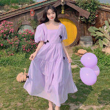 Load image into Gallery viewer, Puff Sleeve Dress Female Summer 2021 New Design Sense Niche Super Fairy Sweet Fairy Skirt Temperament Long Dress