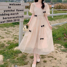 Load image into Gallery viewer, Puff Sleeve Dress Female Summer 2021 New Design Sense Niche Super Fairy Sweet Fairy Skirt Temperament Long Dress