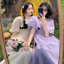 Load image into Gallery viewer, Puff Sleeve Dress Female Summer 2021 New Design Sense Niche Super Fairy Sweet Fairy Skirt Temperament Long Dress