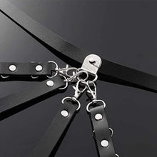 Load image into Gallery viewer, Punk Belly Chain Belts Black Layered Leather Waist Chain Sexy Nightclub Rave Body Chain Jewelry Accessories for Women and Girls