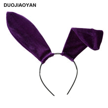 Load image into Gallery viewer, Sexy Bunny Ears Headband 4Color Rabbit Fluffy Ear Sweet Bunny Girls Cosplay Headwear Exotic Apparel for Women Sexy