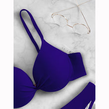 Load image into Gallery viewer, Push Up Bikini 2022 Women Swimsuit 5 Color Sexy Ribbon Bikini Set High Waist Female Swimwear Swimming Suit Beachwear Bather