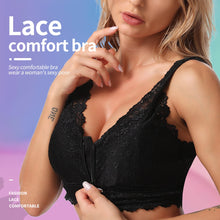 Load image into Gallery viewer, Push Up Bra Sexy Women&#39;s Underwear Lace Women&#39;s Bra Plus Size Bra Front Zipper Wireless Bras Bralette Top soutien gorge femme