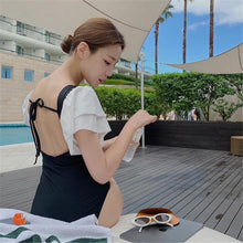 Load image into Gallery viewer, Push Up Swimwear Sexy Off Shoulder Bathsuit Lace Ruffle Swim Monokini Women One Piece Suit Bodysuit Summer Beach Wear