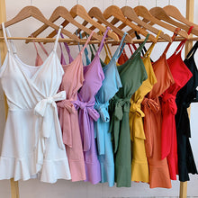 Load image into Gallery viewer, Push Up Tankini Swimsuit Women 2021 One-piece Swim Dress Korea Retro Onepiece Swimming Suit For Women Bathing Suit With Shorts