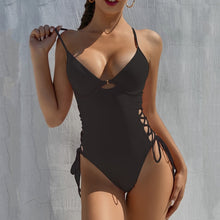 Load image into Gallery viewer, Push Up Women Swimwear One Piece Swimsuit Female Solid Monokini Bandage Swim Suits Sexy Bathing Suit Swimming Beachwear Monokini