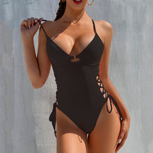 Load image into Gallery viewer, Push Up Women Swimwear One Piece Swimsuit Female Solid Monokini Bandage Swim Suits Sexy Bathing Suit Swimming Beachwear Monokini