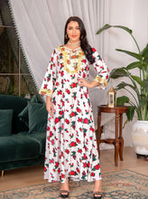 Load image into Gallery viewer, Ramadan Eid  Dubai Moroccan Kaftan Arabic Oman Turkey Islamic Clothing Fashion Muslim Abaya Green 2021 Dress For Women