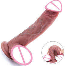 Load image into Gallery viewer, Realistic Dildo Feels Like Skin Soft Silicone Anal Dildo with Suction Cup Dildos with Balls Fake Penis Adult Sex Toys for Women