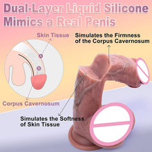 Load image into Gallery viewer, Realistic Dildo Feels Like Skin Soft Silicone Anal Dildo with Suction Cup Dildos with Balls Fake Penis Adult Sex Toys for Women