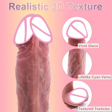 Load image into Gallery viewer, Realistic Dildo Feels Like Skin Soft Silicone Anal Dildo with Suction Cup Dildos with Balls Fake Penis Adult Sex Toys for Women