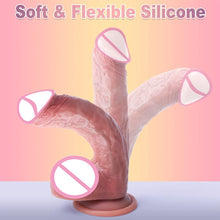 Load image into Gallery viewer, Realistic Dildo Feels Like Skin Soft Silicone Anal Dildo with Suction Cup Dildos with Balls Fake Penis Adult Sex Toys for Women