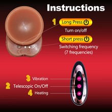 Load image into Gallery viewer, Realistic Dildo Vibrator Swing Telescopic Heating Vibrators Dildos Female Masturbation Penis Sex Toys For Women Adult Machine