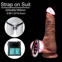 Load image into Gallery viewer, Realistic dildo vibrator sex toys for women super skin silicone strap on fat dick strapon penis dildo anal lesbian sex toy