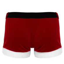 Load image into Gallery viewer, Red Mens Christmas Santa Claus Boxer Shorts Soft Velvet Tight Christmas Fancy Party Cosplay Costume Underwear Panties