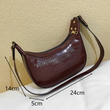 Load image into Gallery viewer, Retro Crocodile Pattern Crossbody Bags For Women 2020 Luxury Hobo Bags Women Bags Designer Saddle Bags Lady Purses And Handbags