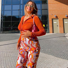 Load image into Gallery viewer, Retro Long Sleeve Crop Tops Women Fashion Vintage Pleated Buttons Lapel Shirts autumn Solid Slim Casual Street T-shirts