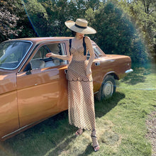 Load image into Gallery viewer, Retro Style One Piece Swimsuit Women Dot Print Swimwear Lace Monokini Push Up Swim Skirt Bath Suit Pad Korea Dress Mesh Ruffle