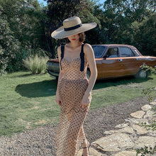 Load image into Gallery viewer, Retro Style One Piece Swimsuit Women Dot Print Swimwear Lace Monokini Push Up Swim Skirt Bath Suit Pad Korea Dress Mesh Ruffle