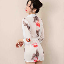 Load image into Gallery viewer, Robes Sexy Printed Floral Lingerie Bathrobe Womens Clothing Sleepwear Kimono Nightie Chiffon Night Wear Shower robe Home Suit