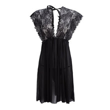 Load image into Gallery viewer, Romantic Nightgowns Sexy Night Dress Hot Erotic Nightie V-neck Sleepwear Night Wear Femme Lingerie Vintage Lace Homewear Elegant