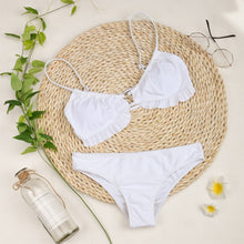 Load image into Gallery viewer, Ruffle Bikinis 2021 Sexy Women Swimsuit Solid Swimwear Female Brazilian Thong Bather Bikini Set Biquini Bathing Suit