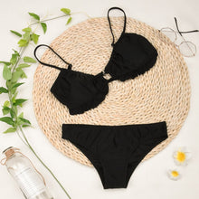 Load image into Gallery viewer, Ruffle Bikinis 2021 Sexy Women Swimsuit Solid Swimwear Female Brazilian Thong Bather Bikini Set Biquini Bathing Suit