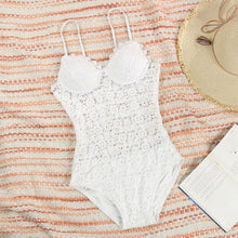 Load image into Gallery viewer, Ruffle Double-Sided Swimsuit Female Elegant Bodysuit Solid Swimwear Women Bathing Suit Monokini Multiple Matches One-Piece Suit