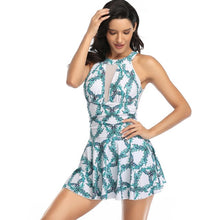 Load image into Gallery viewer, S-2XL Women Push Up Plus Size Swimsuit 2020 New Swimdress Skirt Bathing Suit One Piece Swimsuit Mesh High Neck Ladies Swimwear